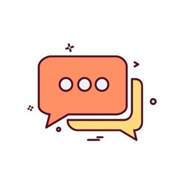 A message bubble